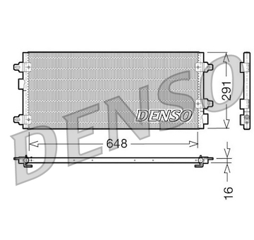 Kondenzátor, klimatizace DENSO DCN13003