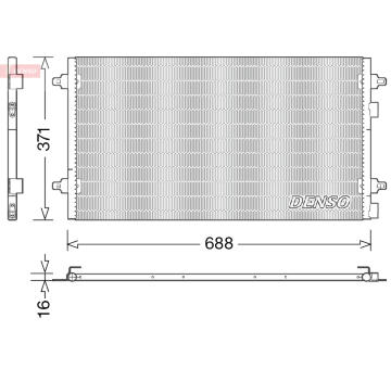 Kondenzátor, klimatizace DENSO DCN13004