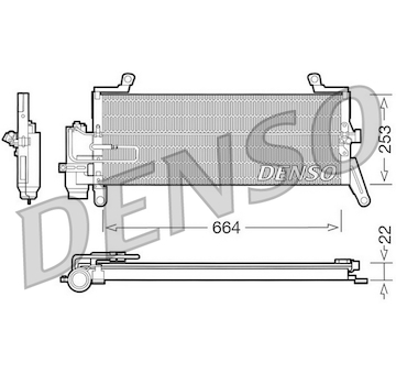 Kondenzátor, klimatizace DENSO DCN13011