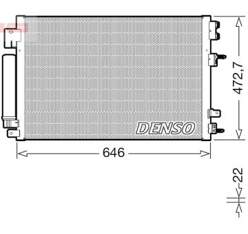 Kondenzátor, klimatizace DENSO DCN13021