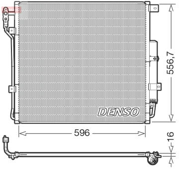 Kondenzátor, klimatizace DENSO DCN14004