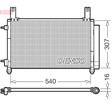 Kondenzátor, klimatizace DENSO DCN15004