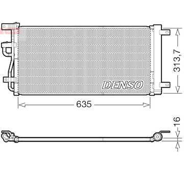 Kondenzátor, klimatizace DENSO DCN15007