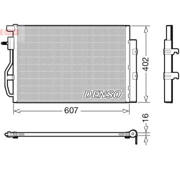 Kondenzátor, klimatizace DENSO DCN15008