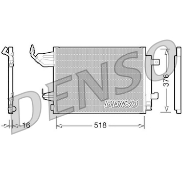 Kondenzátor, klimatizace DENSO DCN16001