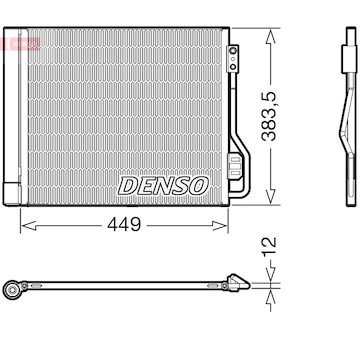 Kondenzátor, klimatizace DENSO DCN16002