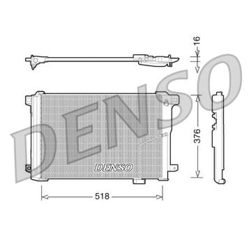 Kondenzátor, klimatizace DENSO DCN17005