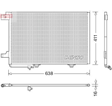 Kondenzátor, klimatizace DENSO DCN17007