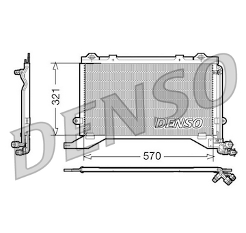 Kondenzátor, klimatizace DENSO DCN17020