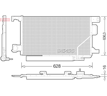 Kondenzátor, klimatizace DENSO DCN17023