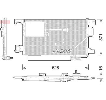 Kondenzátor, klimatizace DENSO DCN17024