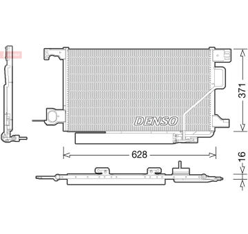 Kondenzátor, klimatizace DENSO DCN17026