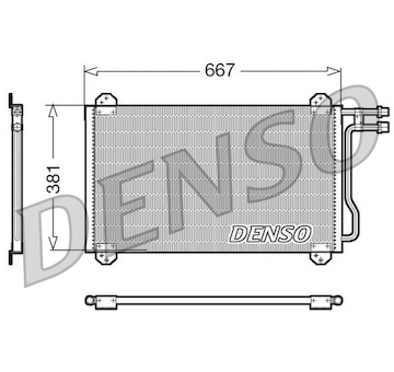 Kondenzátor, klimatizace DENSO DCN17055