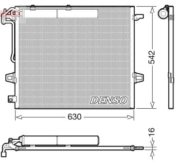 Kondenzátor, klimatizace DENSO DCN17057