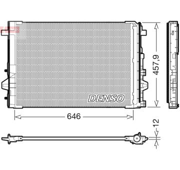 Kondenzátor, klimatizace DENSO DCN17059