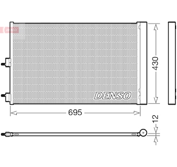 Kondenzátor, klimatizace DENSO DCN17061
