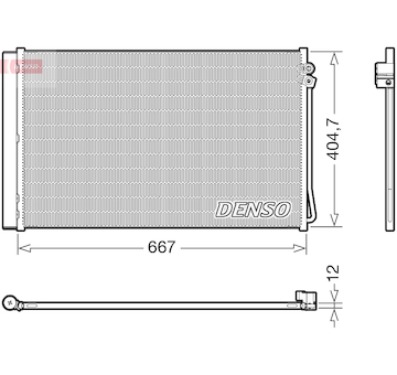 Kondenzátor, klimatizace DENSO DCN17062