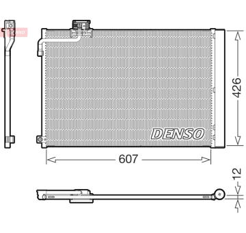 Kondenzátor, klimatizace DENSO DCN17064