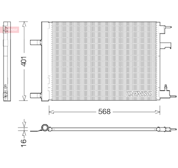 Kondenzátor, klimatizace DENSO DCN20014