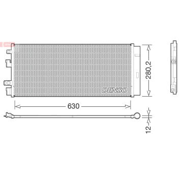 Kondenzátor, klimatizace DENSO DCN20018