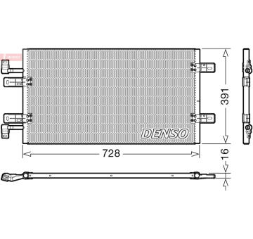 Kondenzátor, klimatizace DENSO DCN20019