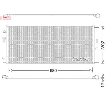 Kondenzátor, klimatizace DENSO DCN20023
