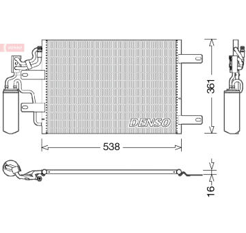 Kondenzátor, klimatizace DENSO DCN20025