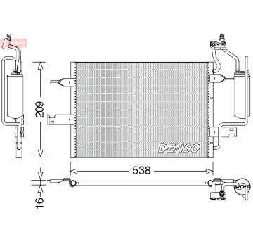 Kondenzátor, klimatizace DENSO DCN20026