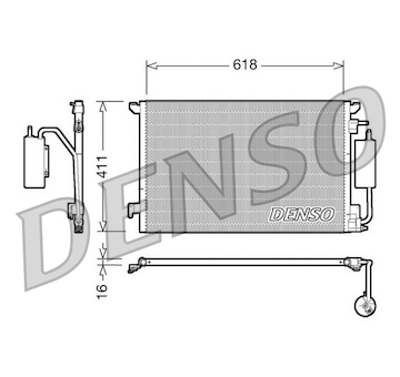 Kondenzátor, klimatizace DENSO DCN20028