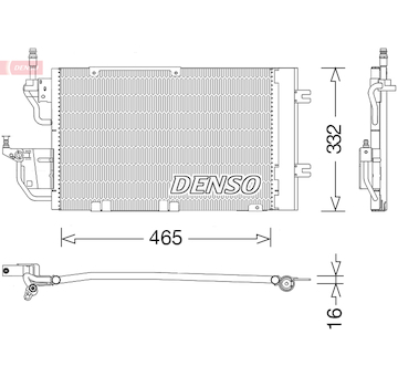 Kondenzátor, klimatizace DENSO DCN20037