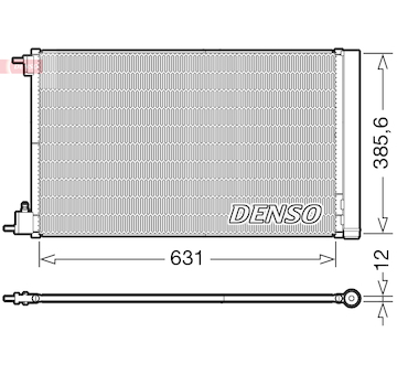 Kondenzátor, klimatizace DENSO DCN20039