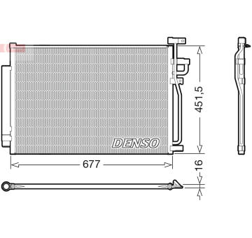 Kondenzátor, klimatizace DENSO DCN20040