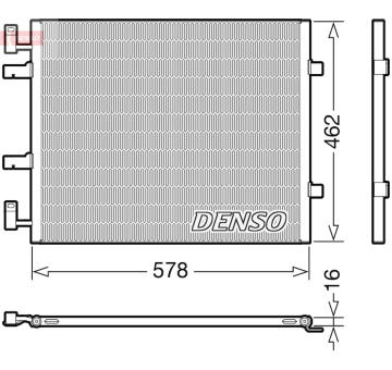 Kondenzátor, klimatizace DENSO DCN20041