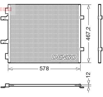 Kondenzátor, klimatizace DENSO DCN20042