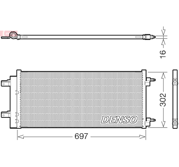 Kondenzátor, klimatizace DENSO DCN20044
