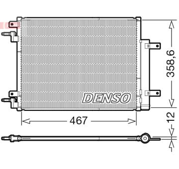 Kondenzátor, klimatizace DENSO DCN20046