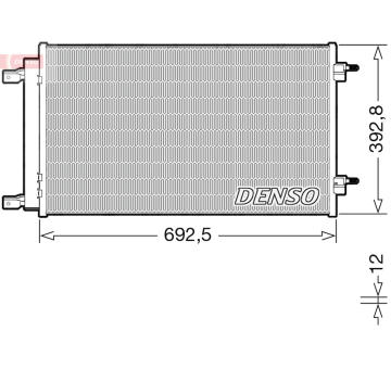 Kondenzátor, klimatizace DENSO DCN20047