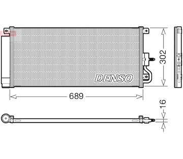 Kondenzátor, klimatizace DENSO DCN20048