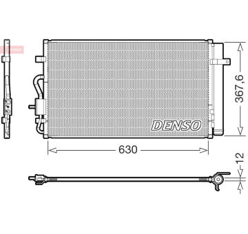Kondenzátor, klimatizace DENSO DCN20050