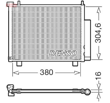 Kondenzátor, klimatizace DENSO DCN20051