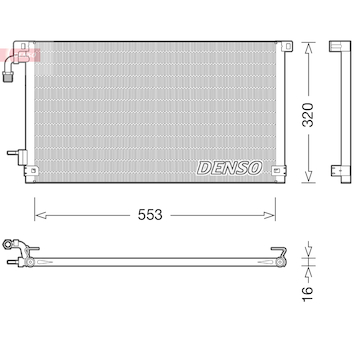 Kondenzátor, klimatizace DENSO DCN21014