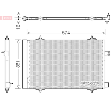 Kondenzátor, klimatizace DENSO DCN21019