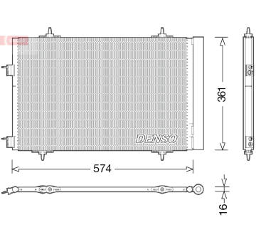 Kondenzátor, klimatizace DENSO DCN21020