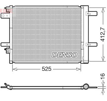 Kondenzátor, klimatizace DENSO DCN21022