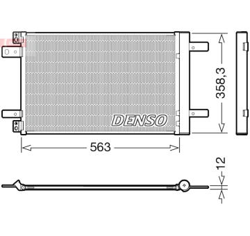 Kondenzátor, klimatizace DENSO DCN21032