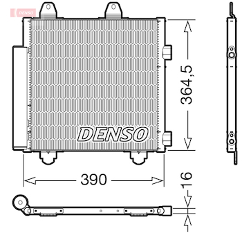 Kondenzátor, klimatizace DENSO DCN21033