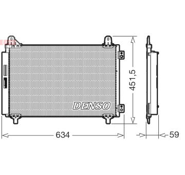 Kondenzátor, klimatizace DENSO DCN21034