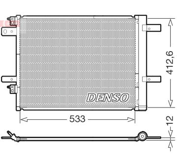 Kondenzátor, klimatizace DENSO DCN21036