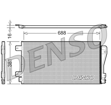 Kondenzátor, klimatizace DENSO DCN23014