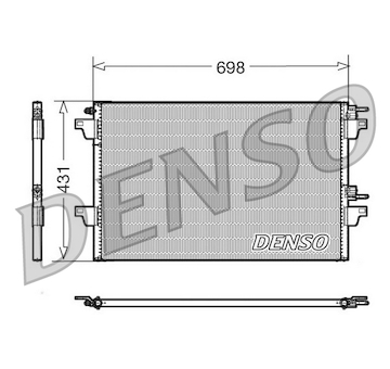 Kondenzátor, klimatizace DENSO DCN23022